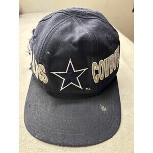 Vintage Dallas Cowboys Hat Cap Snap Back Navy NFL Football Starter Mens 90s